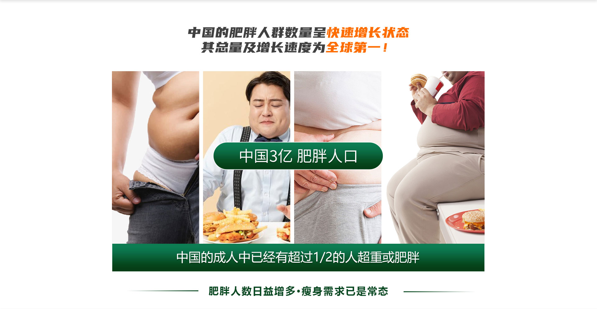 中国三亿肥胖人口